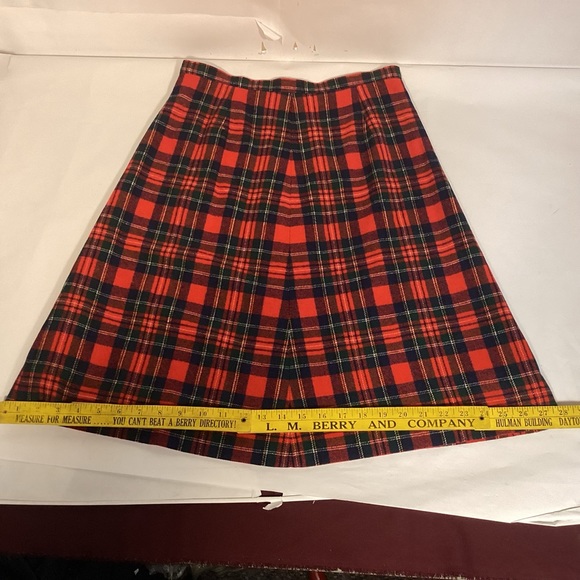 Pendleton vintage Wool Tartan Plaid Wool Skirt size 12 lined made in USA - Picture 9 of 9